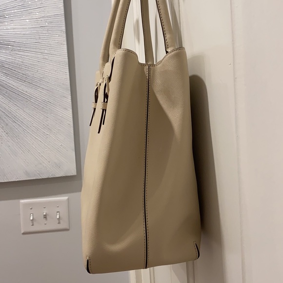 Kate Spade ♠️ New York Cream Shoulder/Tote Bag Ariel Cove Street Ostrichegg EUC - Picture 5 of 16